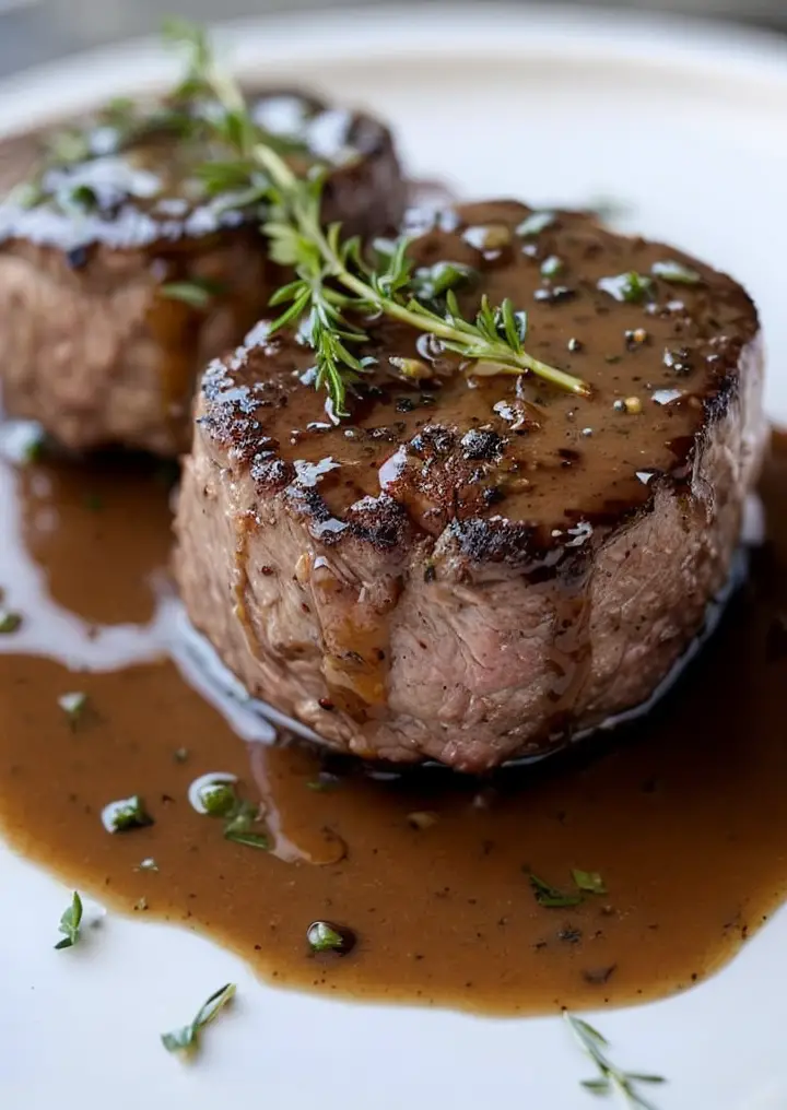 Indulge in Decadence: Filet Mignon with Brandy Peppercorn Sauce