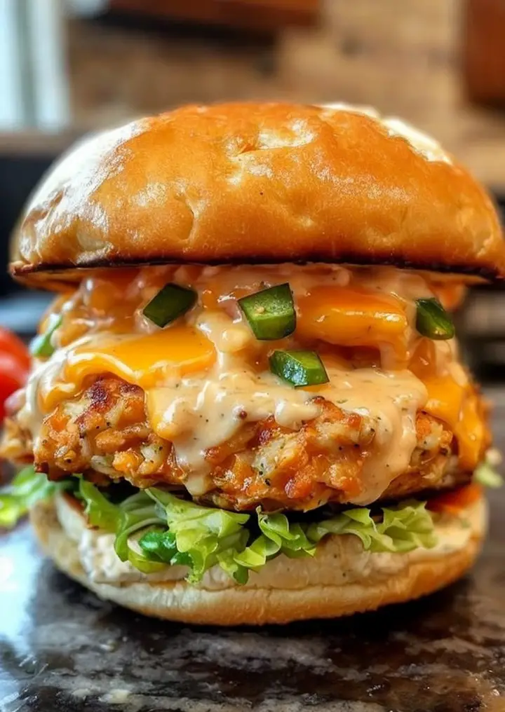 Irresistible Cheddar Ranch Chicken Burger: A Must-Try Flavor Explosion