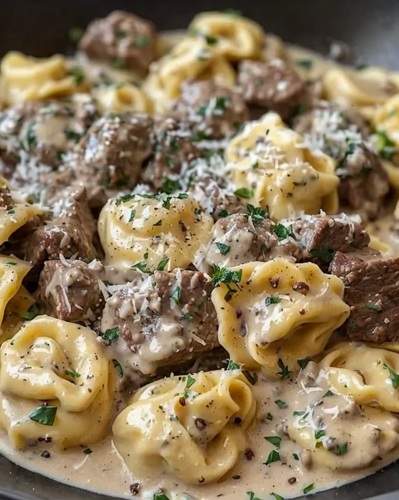 Creamy Beef & Parmesan Tortellini – Quick & Family Favorite