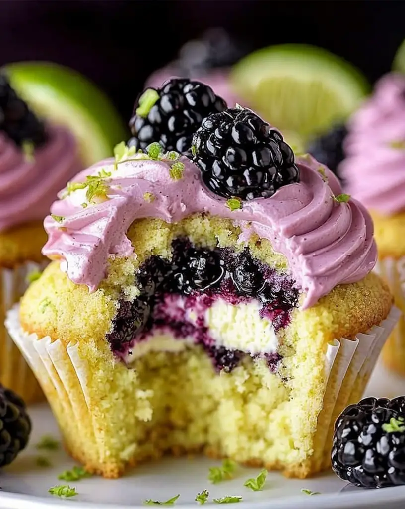 Ultimate Blackberry Lime Cheesecake Cupcakes – Easy No-Bake Recipe