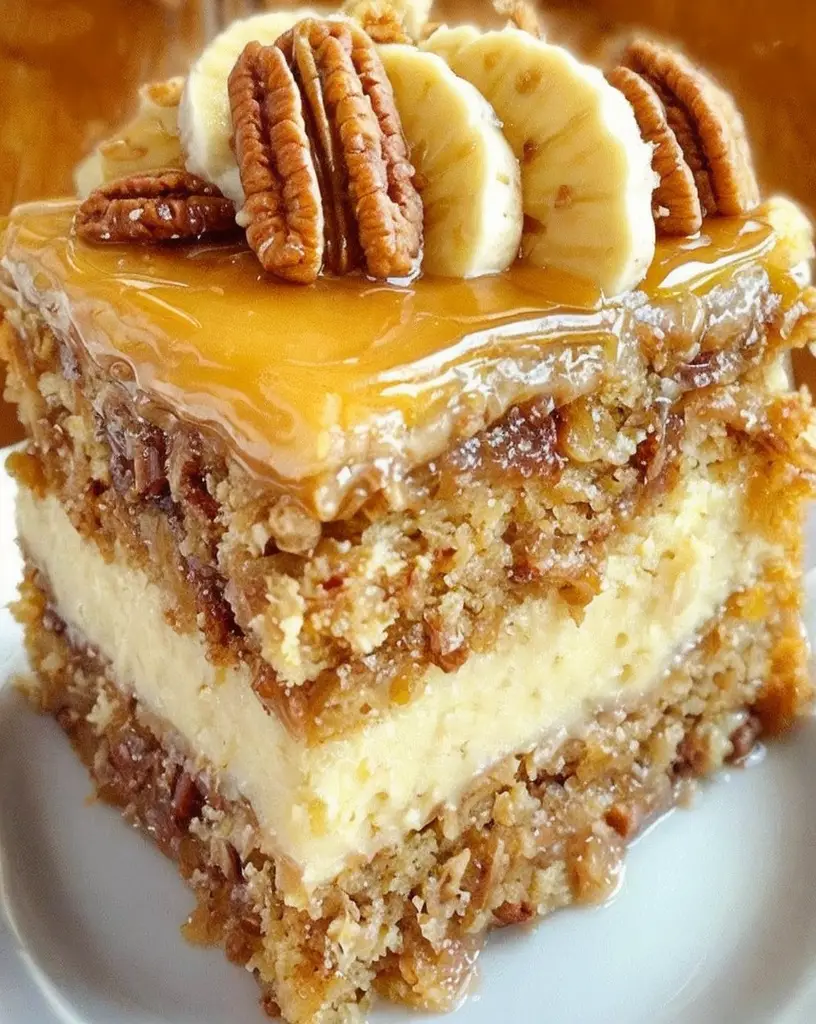 Ultimate Decadent Caramel Banana Pecan Cake Ready in 30 Minutes