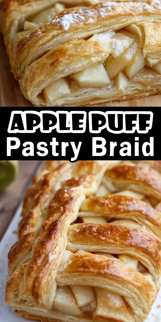 Easy Apple Puff Pastry Braid with 5 Ingredients