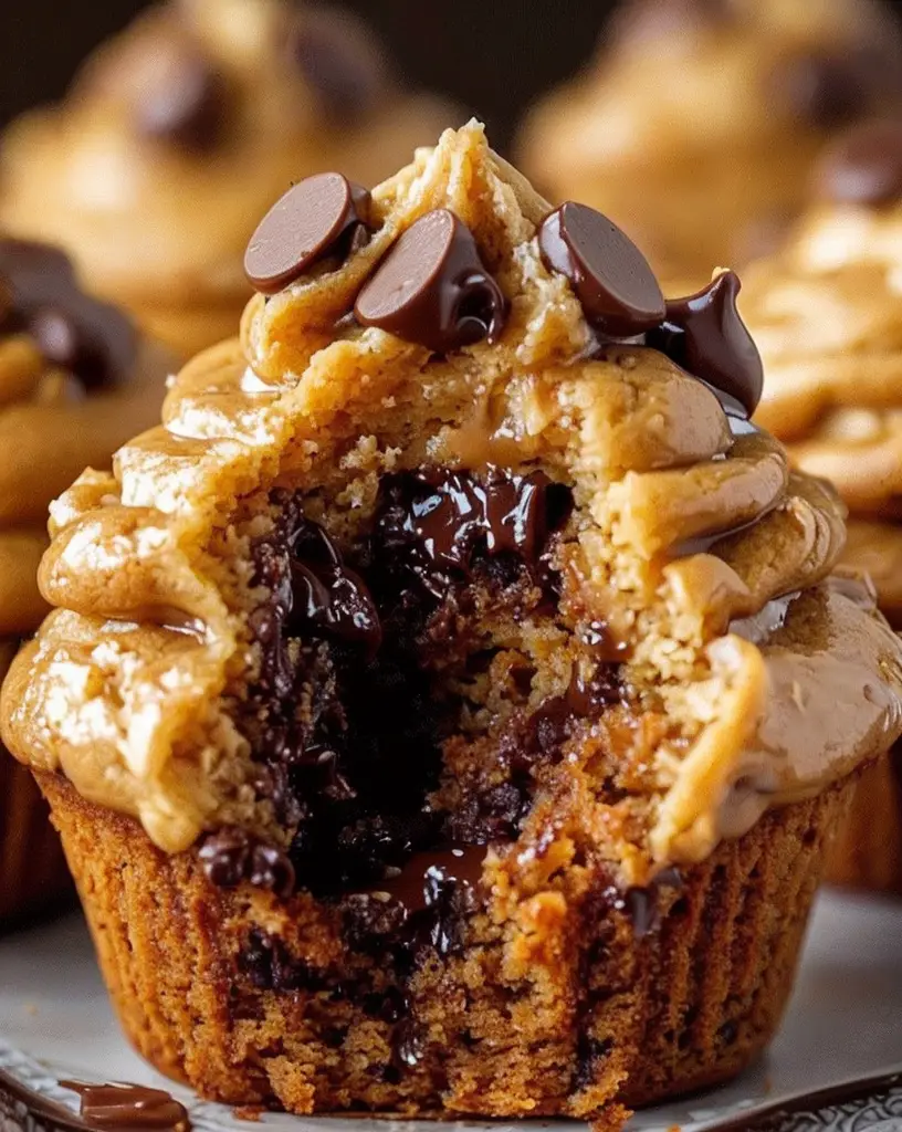 Ultimate Gooey Peanut Butter Chocolate Chip Muffins (Family Favorite)