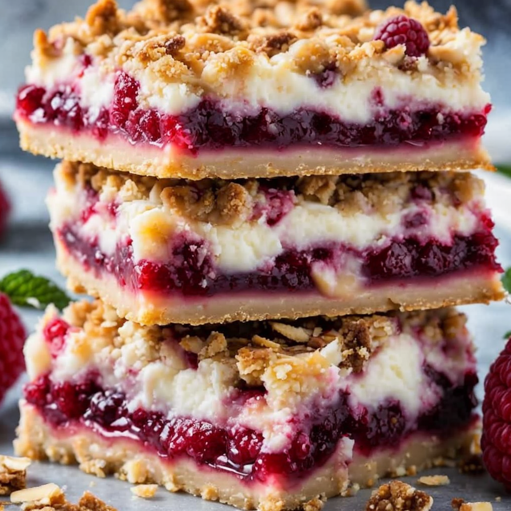 Easy Heavenly Raspberry Cheesecake Bars – Quick and Delicious