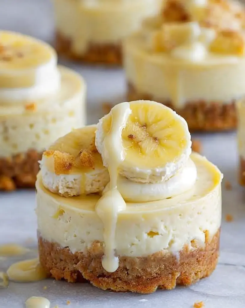 Irresistible Mini Banana Pudding Cheesecakes – Quick & No-Bake