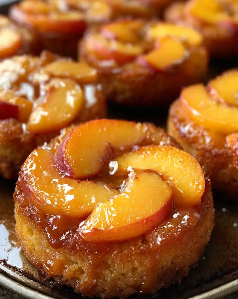 Irresistible Peach Upside-Down Mini Cakes – Easy & Family Favorite