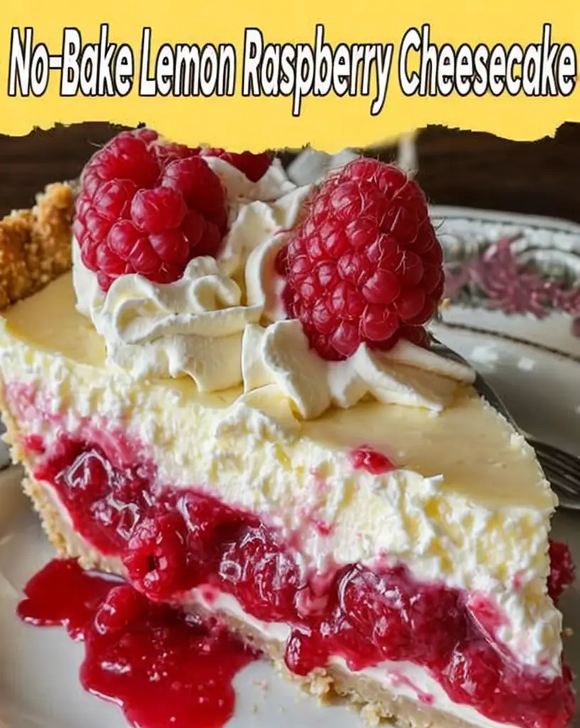 Easy No Bake Lemon Raspberry Cheesecake – Ready in 30 Minutes