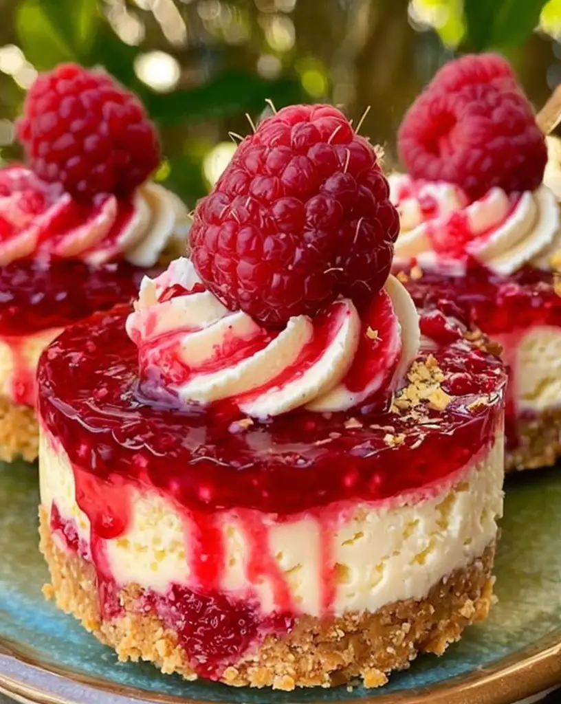 Easy No Bake Mini Lemon Raspberry Cheesecakes – Ready in 30 Minutes