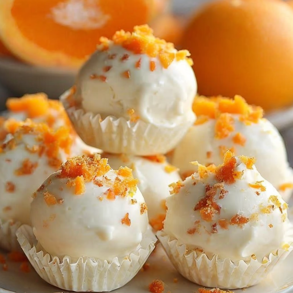 Easy No-Bake Orange Creamsicle Truffles – Family Favorite