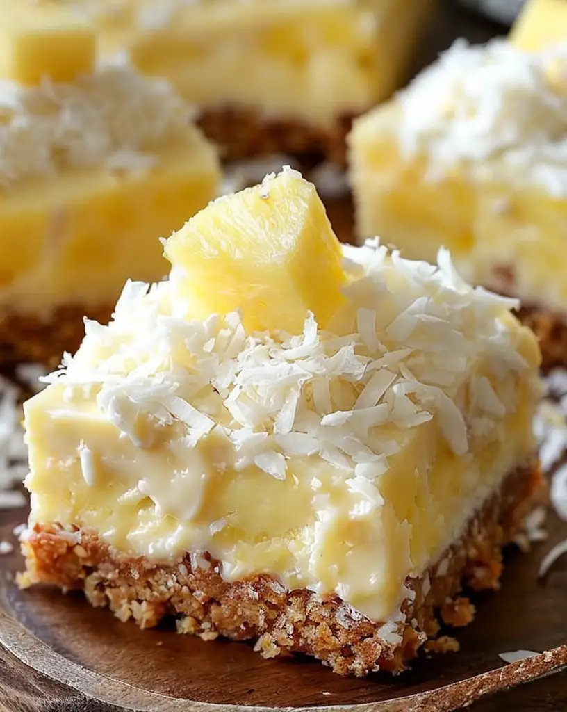 Easy No-Bake Pineapple Coconut Bars – Family Favorite Recipe