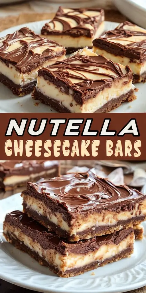 Quick Nutella Cheesecake Bars – No-Bake Family Favorite