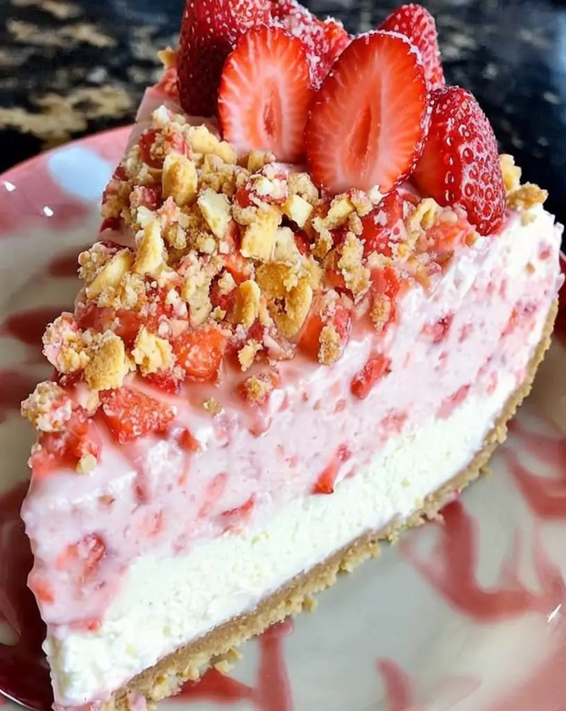 Ultimate Strawberry Crunch Cheesecake – No-Bake Deliciousness