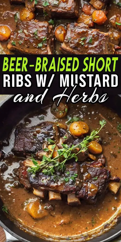 Ultimate Mustard Herb Beer-Braised Short Ribs – Family Favorite